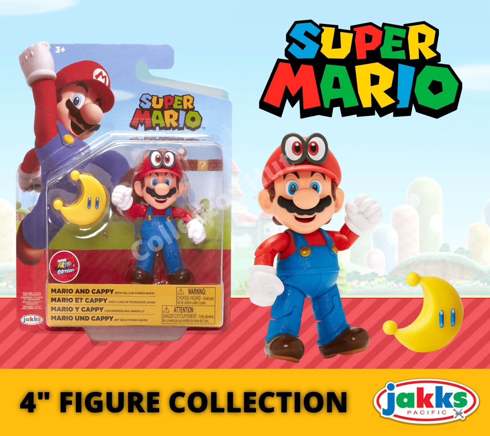 Super Mario 4" Posable Figure with Accessories Collection Jakks Pacfic