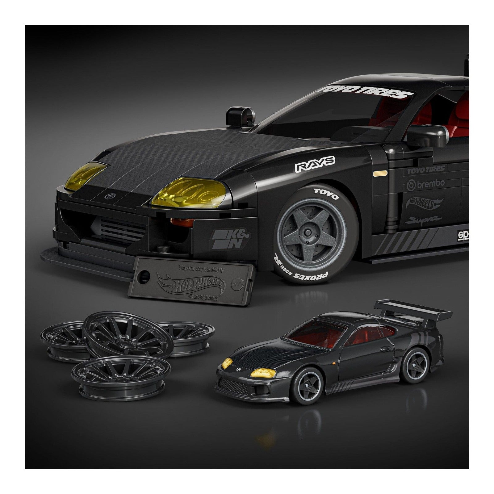 Mattel Brick Shop Hot Wheels ELITE ’94 Toyota Supra MKIV 1:16 Scale Model Kit