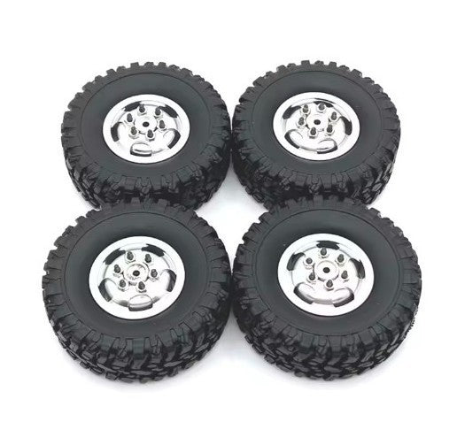 RC Model Wheels Tyres 5mm Hub 68mm x 24mm 50g ALLOY 4pcs Set Car Truck MN82