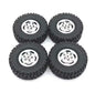 RC Model Wheels Tyres 5mm Hub 68mm x 24mm 50g ALLOY 4pcs Set Car Truck MN82