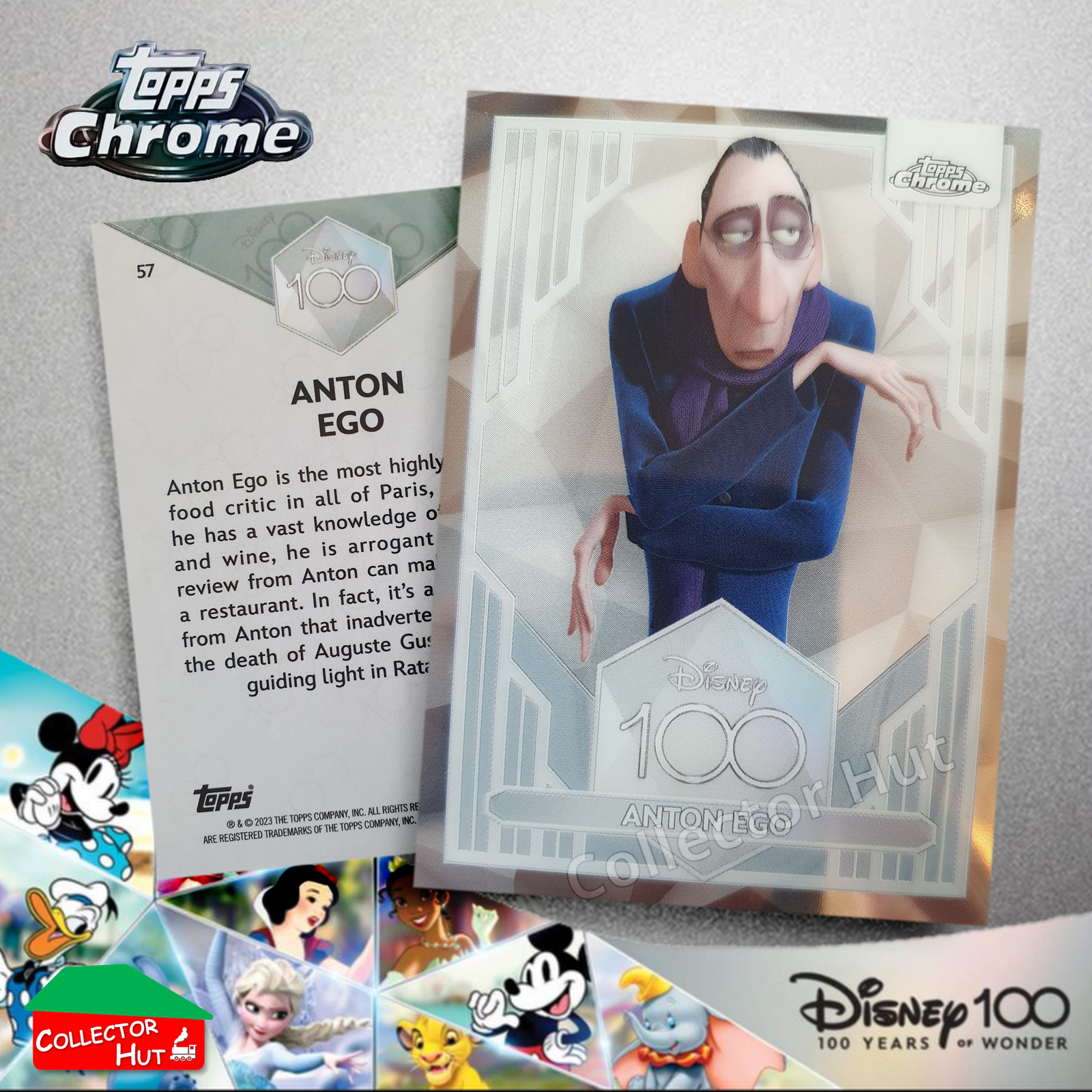 Disney 100 Topps Chrome 2023 Base Cards 1-100 Pick Singles to Complete Your Set