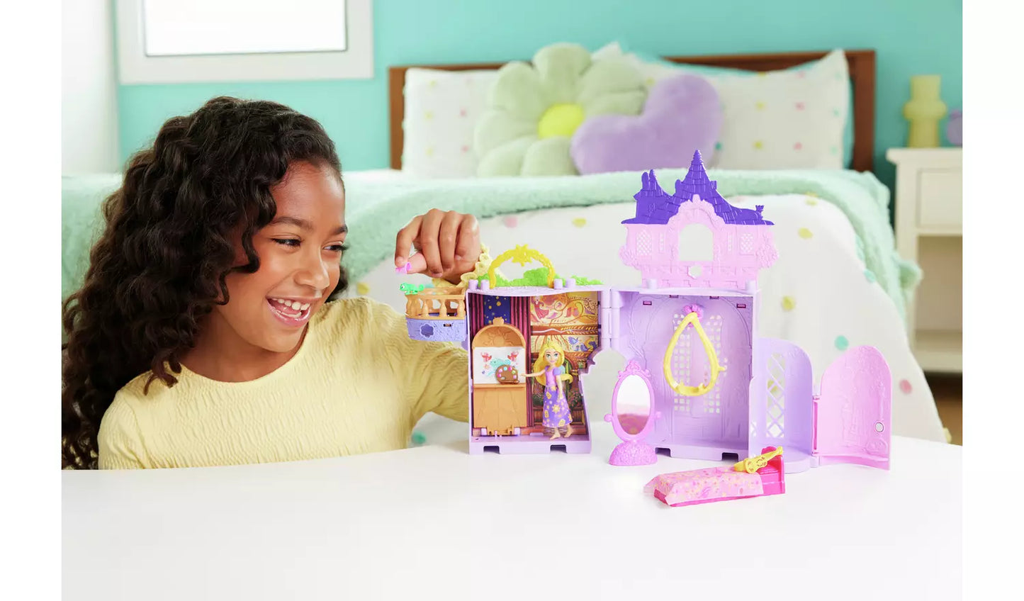 Disney Princess Small Doll Rapunzel Stacking Castle Playset