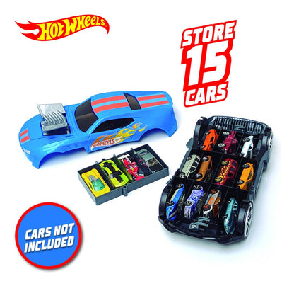 Hot Wheels Car 2-in-1 Freewheel Race Car Storage Case for 15 Car Models OFFICIAL