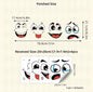 Novelty Funny Face Waterproof Stickers Large for Bins Storage Tubs