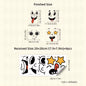 Novelty Funny Face Waterproof Stickers Large for Bins Storage Tubs