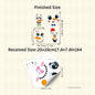 Novelty Funny Face Waterproof Stickers Large for Bins Storage Tubs