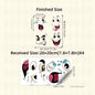 Novelty Funny Face Waterproof Stickers Large for Bins Storage Tubs