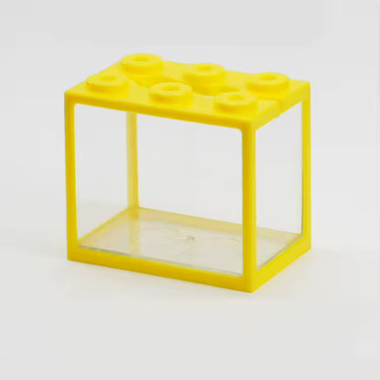 Mini Fish Tank Stackable Building Block Sea Monkey Habitat 1400ml 15x13x10cm