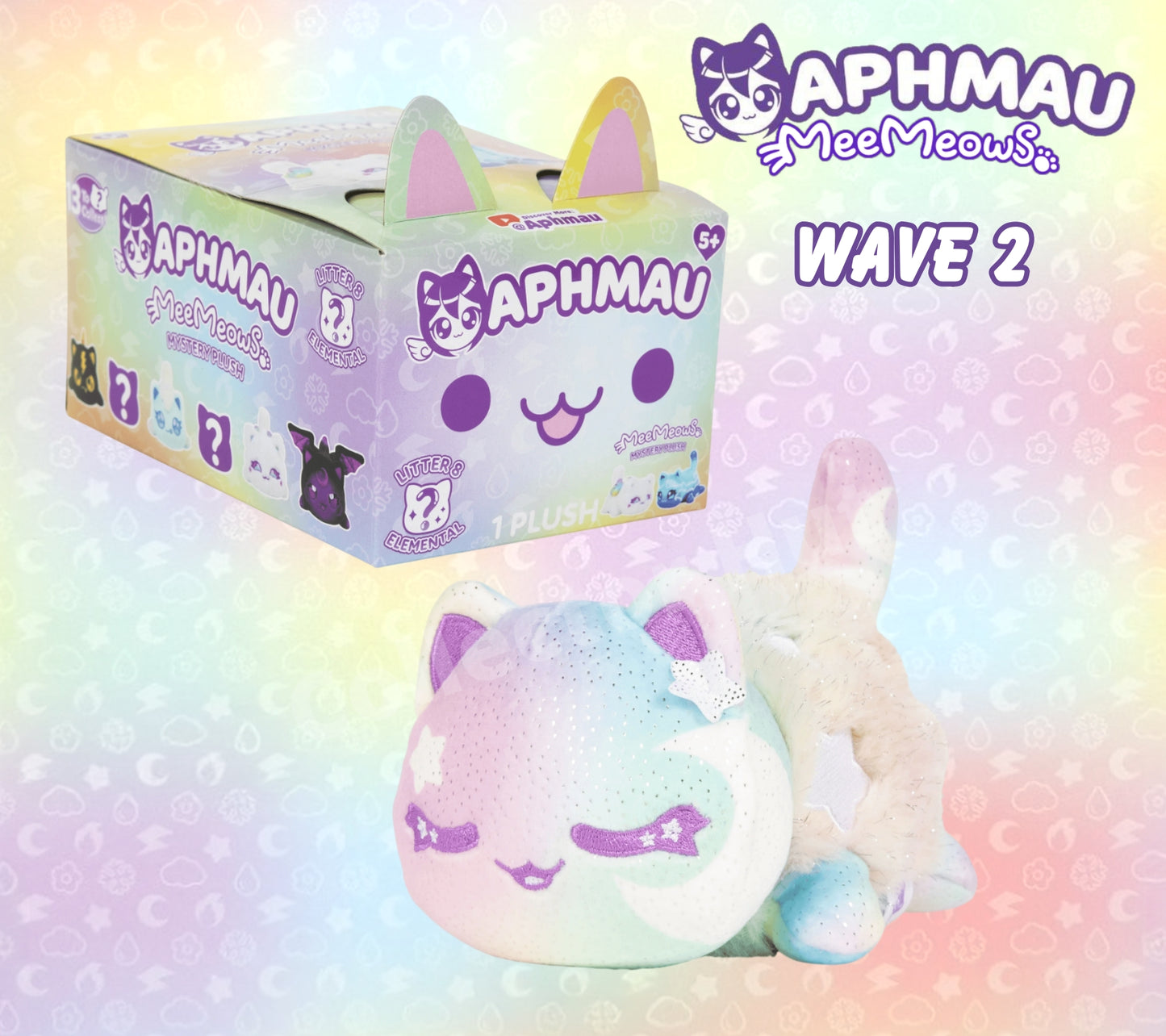 Aphmau MeeMeows Mystery 6" Plush Litter 8 ELEMENTAL IDENTIFIED You Choose