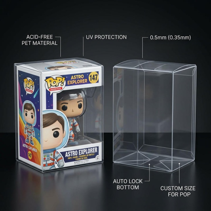 Funko Pop Protectors Clear Sleeve 4" Figures 5 Pack