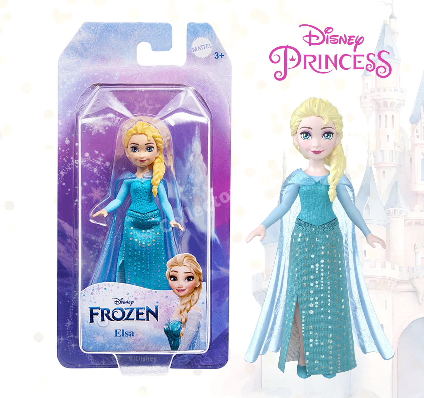 Disney Princess Small Doll Play 3.5" Mini Figures (HPL55) Mattel