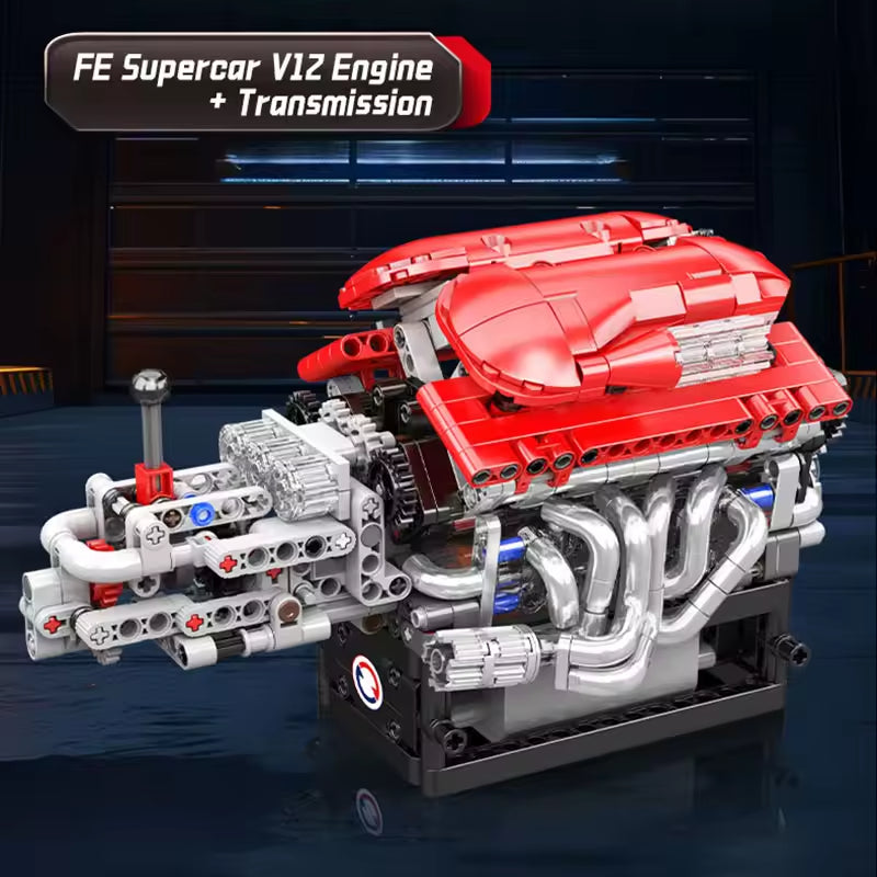 Mould King Technology Motorized Engine Building Block Model Sets