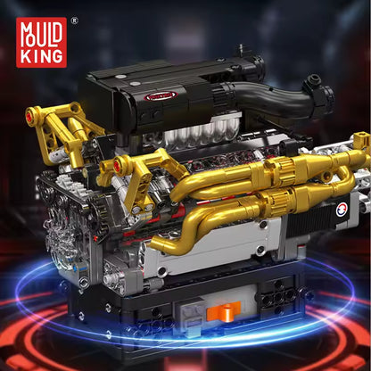 Mould King Technology Motorized Engine Building Block Model Sets