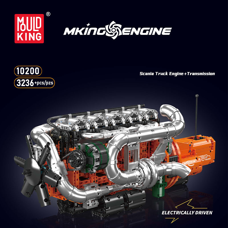 Mould King Technology Motorized Engine Building Block Model Sets