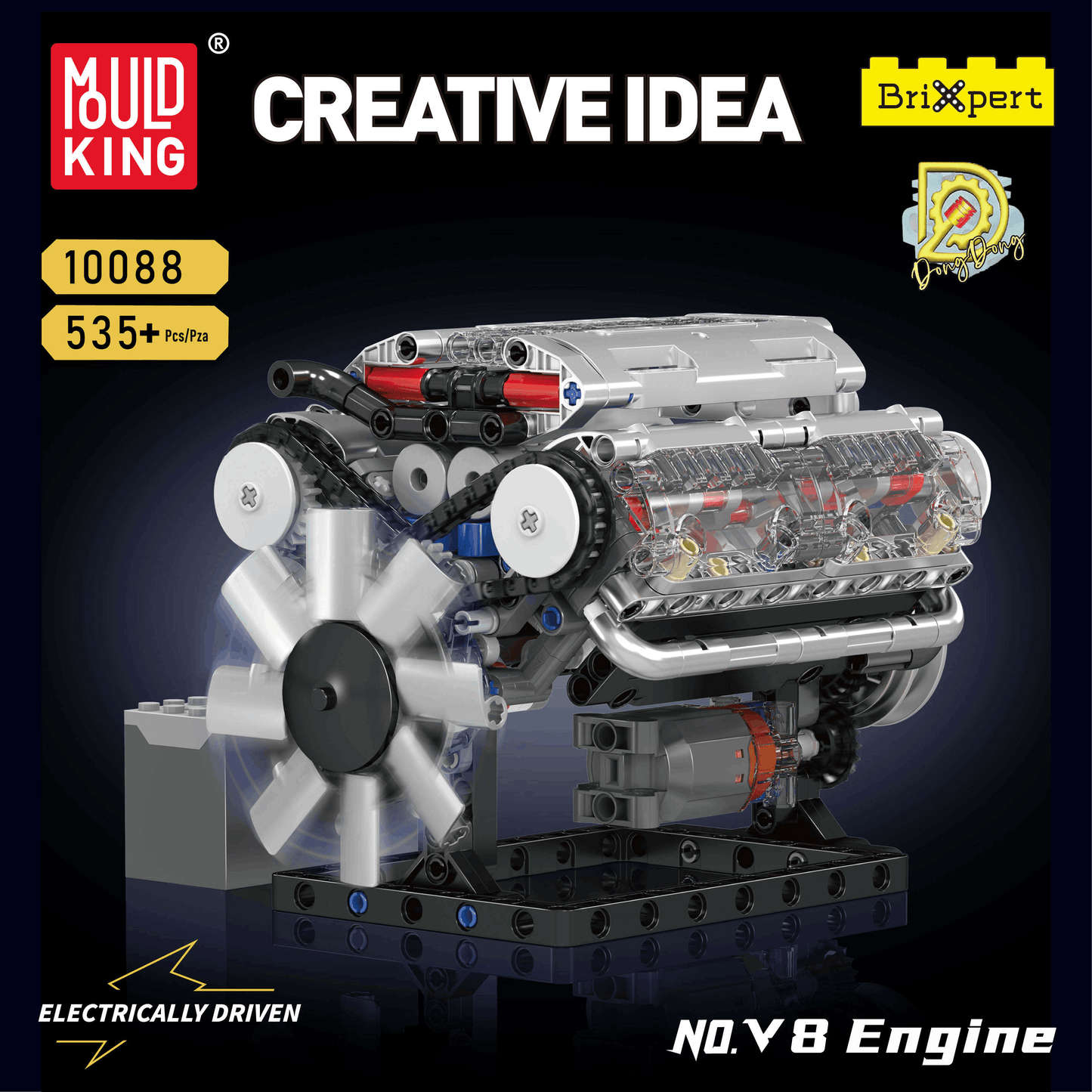 Mould King Technology Motorized Engine Building Block Model Sets