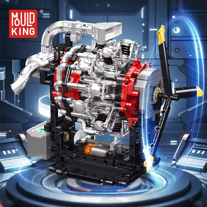 Mould King Technology Motorized Engine Building Block Model Sets