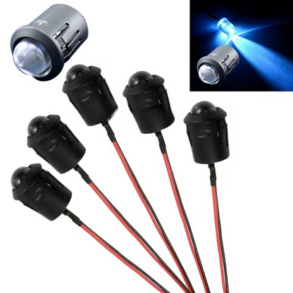 LED Light Bulbs DC 12v Pre-Wired Waterproof 3mm 5mm 10 Pack 20cm RC Cars Trucks