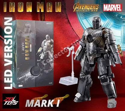 Iron Man Action Figures 1:10 Scale ZD Toys Wave 3 LED Marvel Avengers Infinity Saga