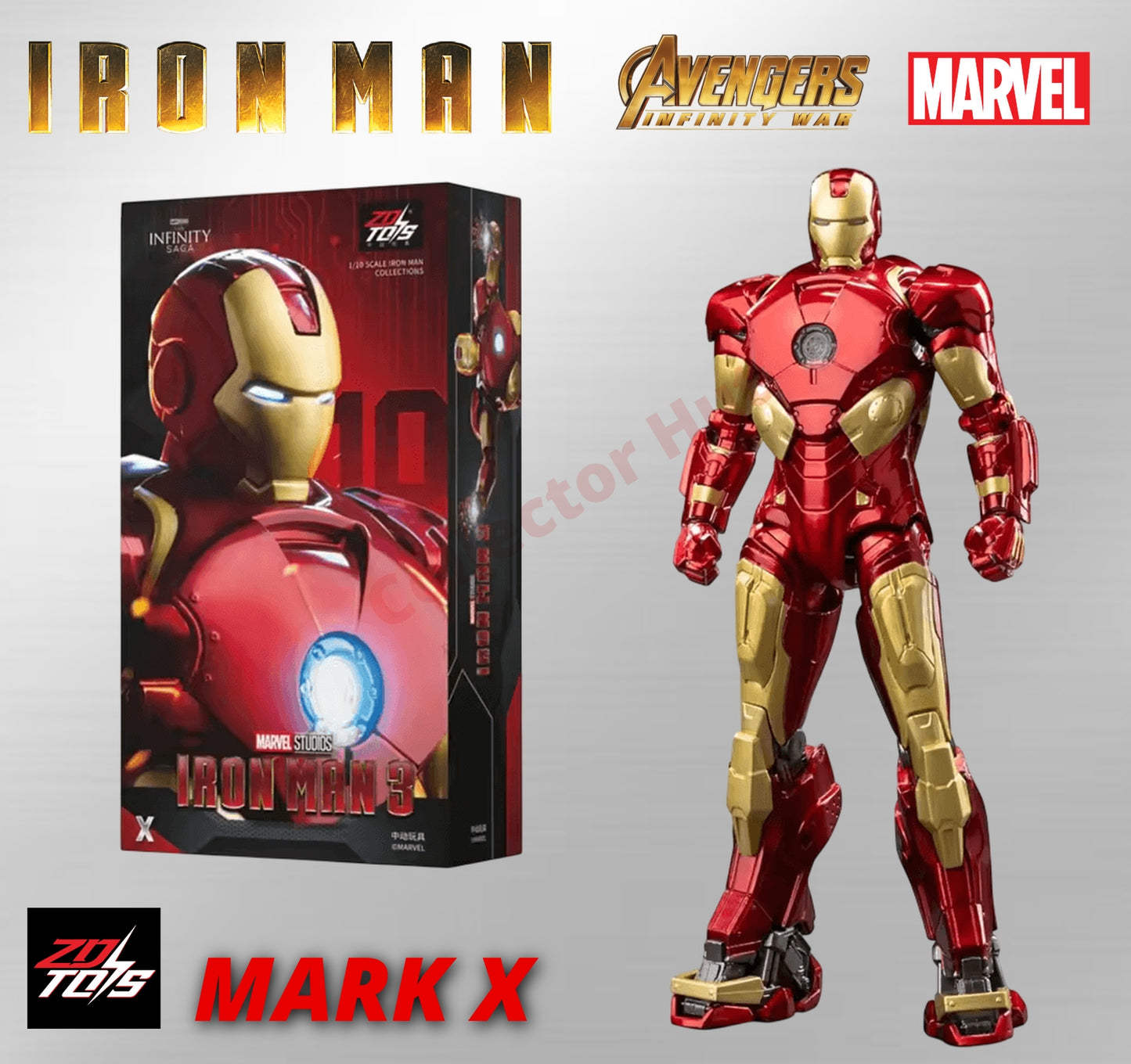 Iron Man Action Figures 1:10 Scale ZD Toys Wave 2 Marvel Avengers Infinity Saga
