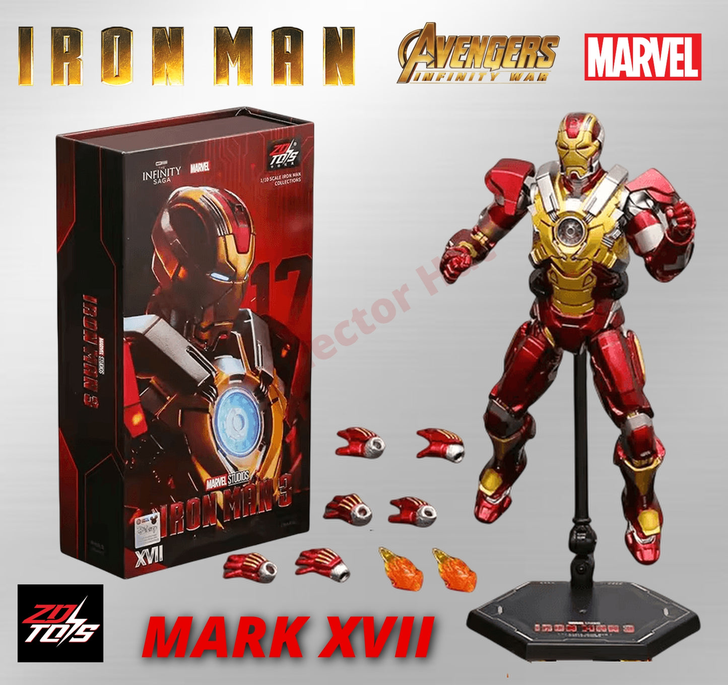 Iron Man Action Figures 1:10 Scale ZD Toys Wave 2 Marvel Avengers Infinity Saga