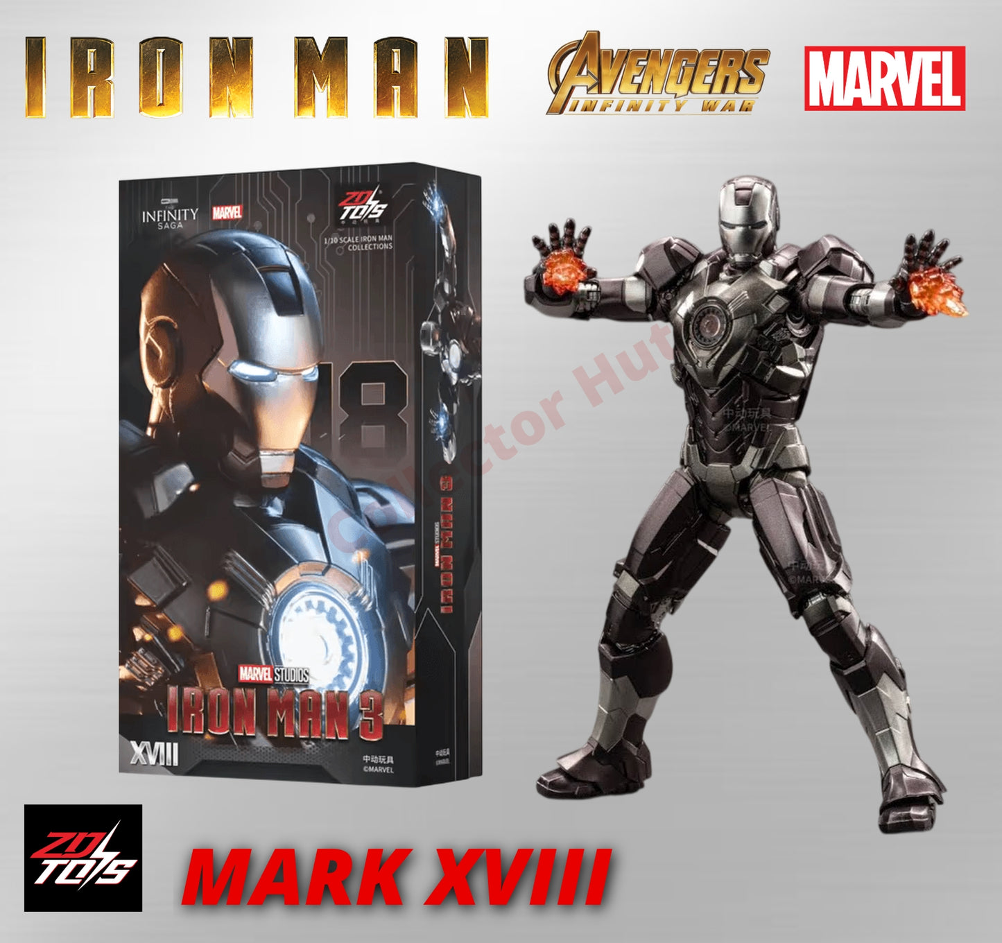 Iron Man Action Figures 1:10 Scale ZD Toys Wave 2 Marvel Avengers Infinity Saga
