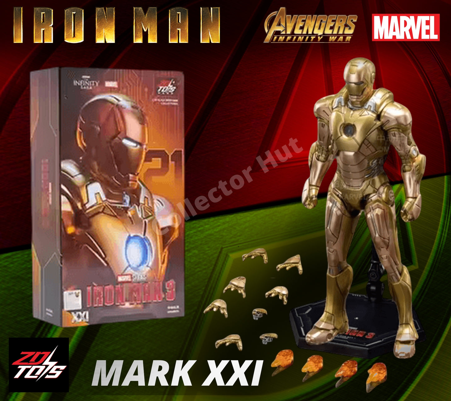 Iron Man Action Figures 1:10 Scale ZD Toys Wave 2 Marvel Avengers Infinity Saga