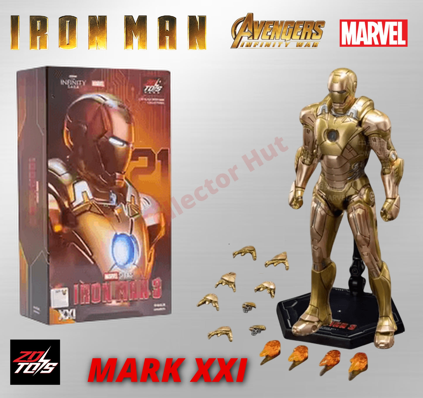 Iron Man Action Figures 1:10 Scale ZD Toys Wave 2 Marvel Avengers Infinity Saga