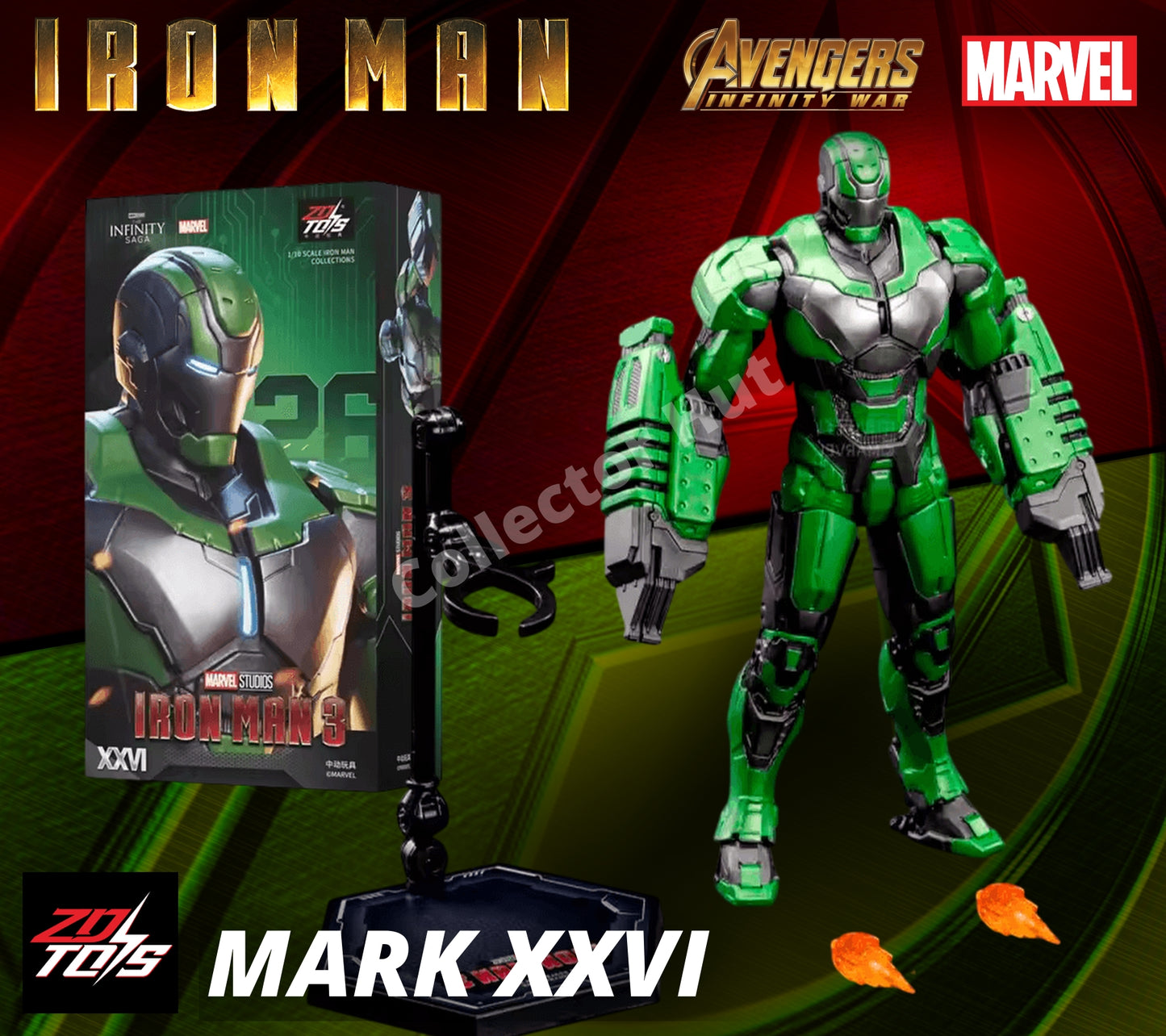 Iron Man Action Figures 1:10 Scale ZD Toys Wave 2 Marvel Avengers Infinity Saga