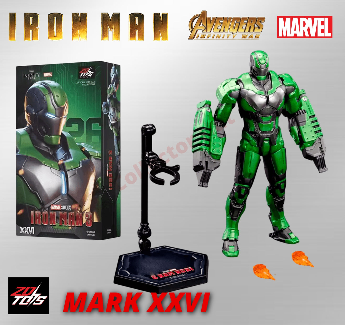 Iron Man Action Figures 1:10 Scale ZD Toys Wave 2 Marvel Avengers Infinity Saga
