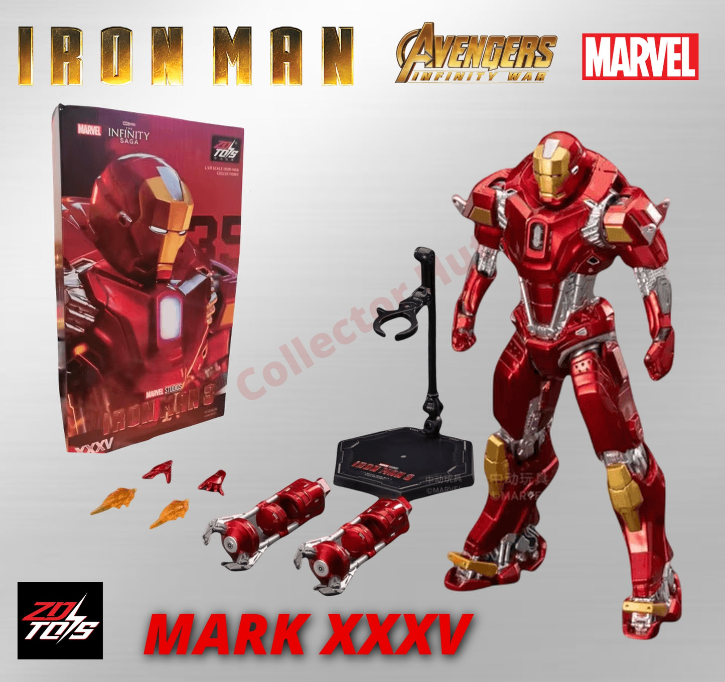 Iron Man Action Figures 1:10 Scale ZD Toys Wave 2 Marvel Avengers Infinity Saga