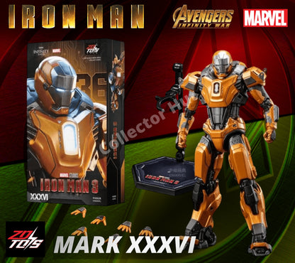 Iron Man Action Figures 1:10 Scale ZD Toys Wave 2 Marvel Avengers Infinity Saga