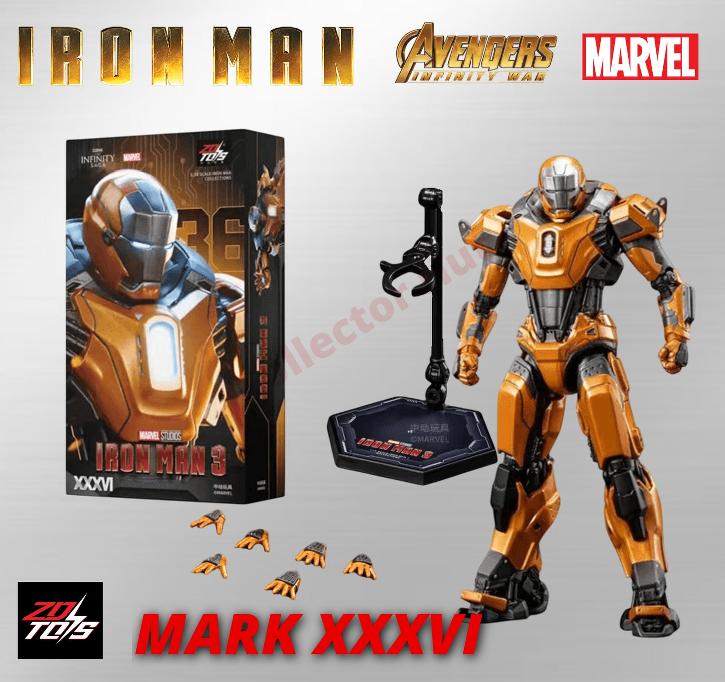 Iron Man Action Figures 1:10 Scale ZD Toys Wave 2 Marvel Avengers Infinity Saga