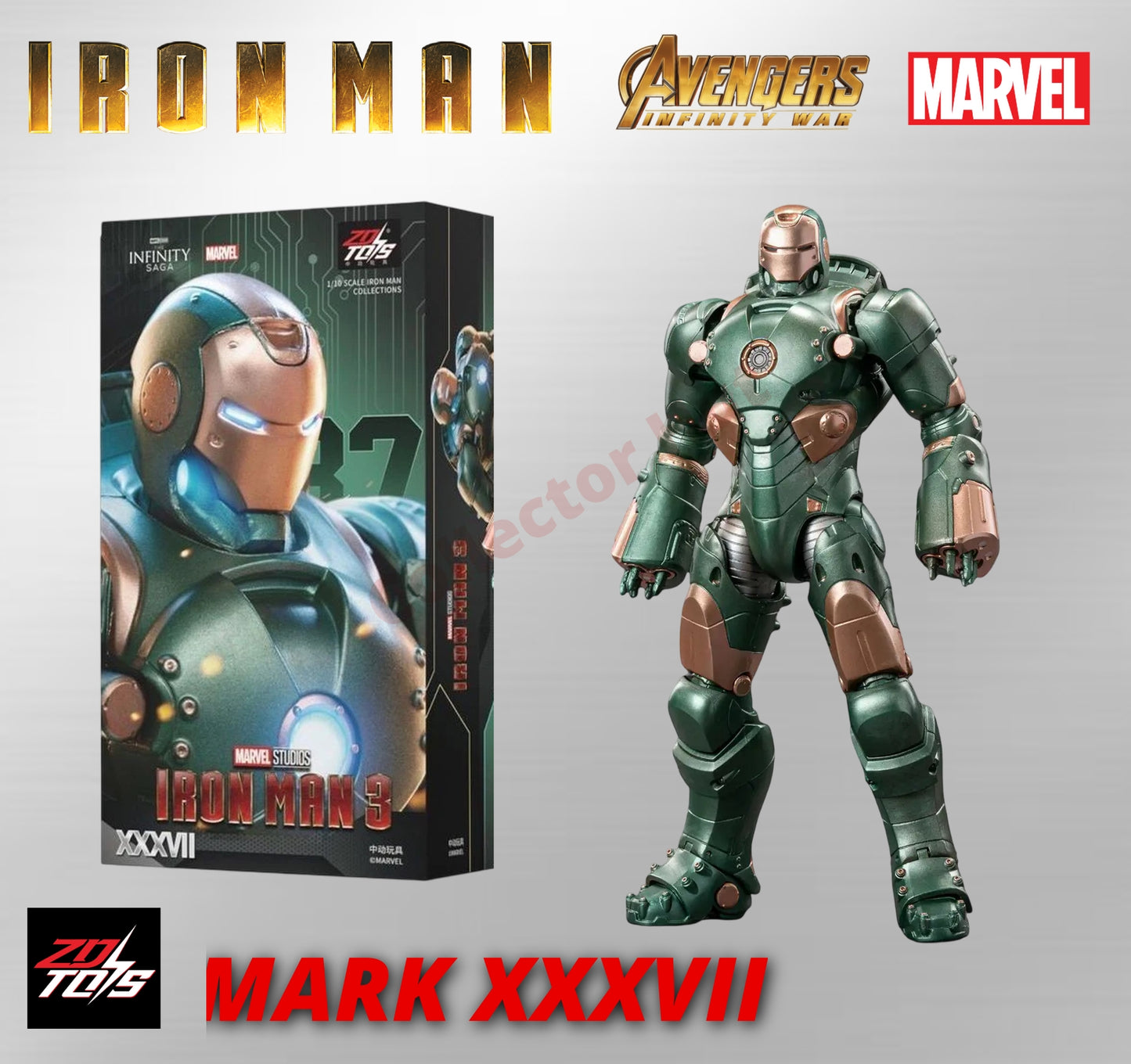 Iron Man Action Figures 1:10 Scale ZD Toys Wave 2 Marvel Avengers Infinity Saga