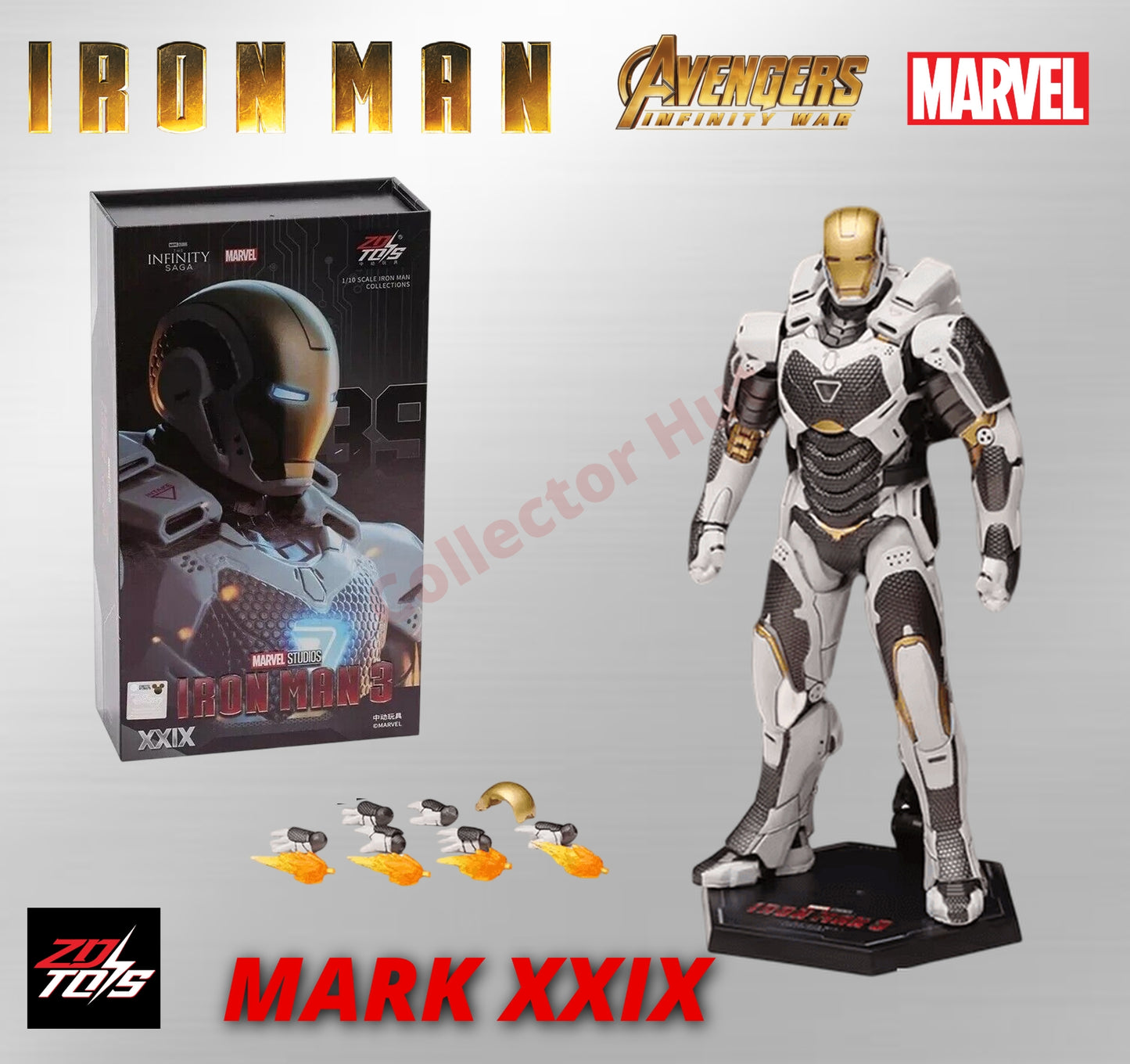 Iron Man Action Figures 1:10 Scale ZD Toys Wave 2 Marvel Avengers Infinity Saga