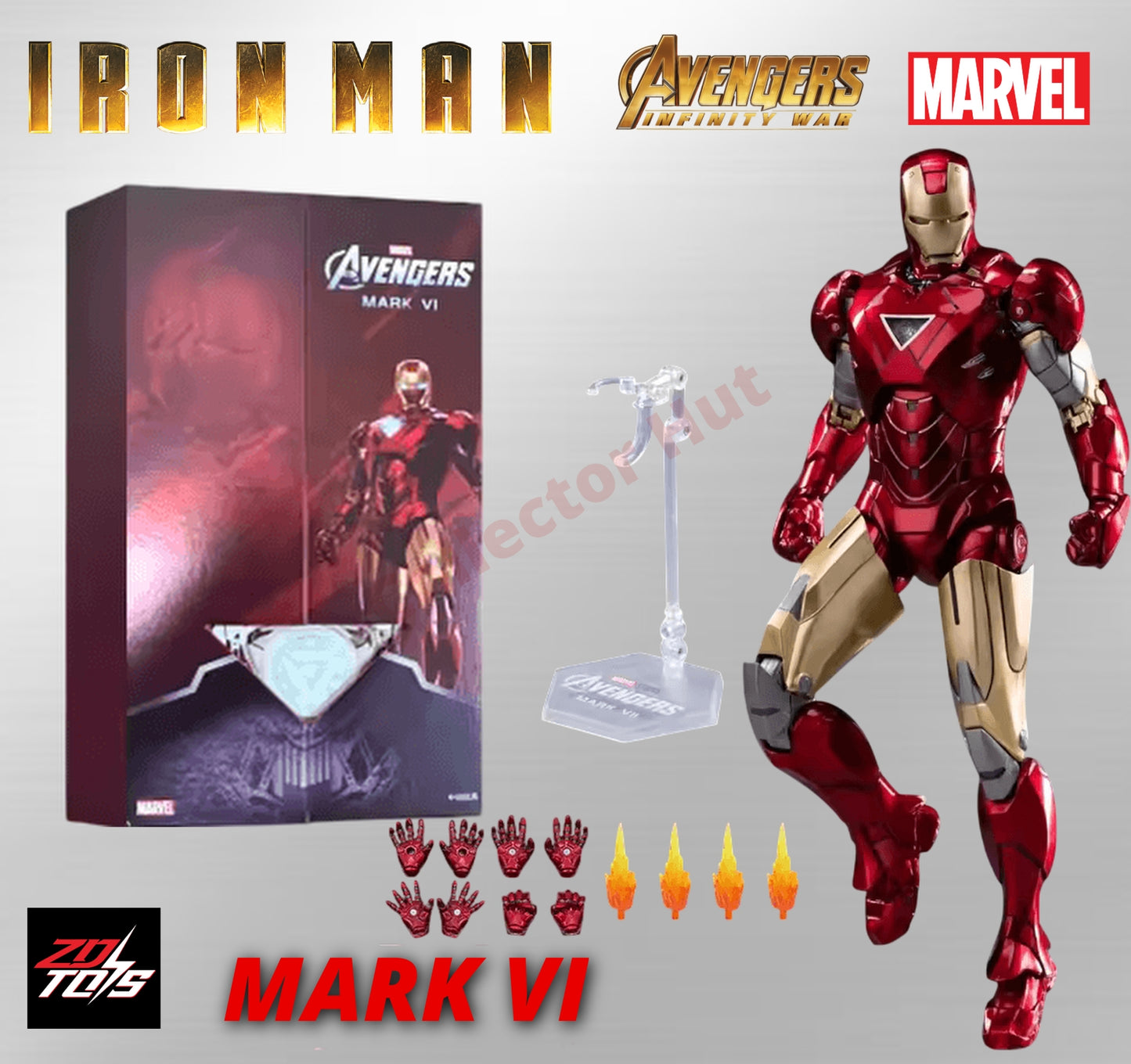 Iron Man Action Figures 1:10 Scale ZD Toys Wave 2 Marvel Avengers Infinity Saga