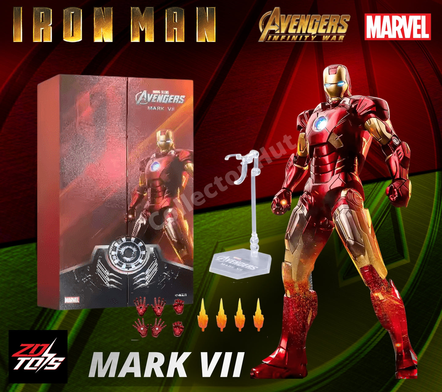 Iron Man Action Figures 1:10 Scale ZD Toys Wave 2 Marvel Avengers Infinity Saga