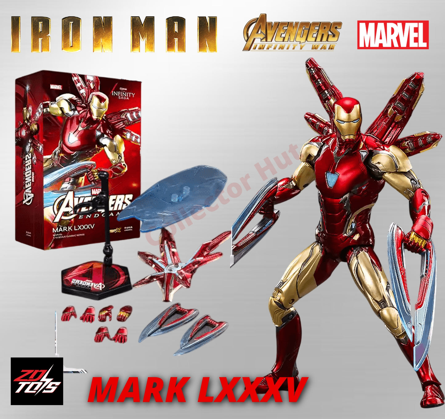 Iron Man Action Figures 1:10 Scale ZD Toys Wave 2 Marvel Avengers Infinity Saga