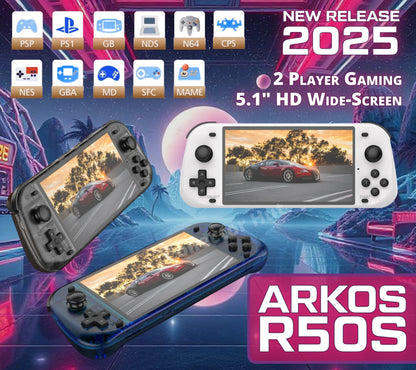 R50S LATEST ARKOS 2025 Retro Handheld Games Emulator Console 64GB 128GB GENUINE