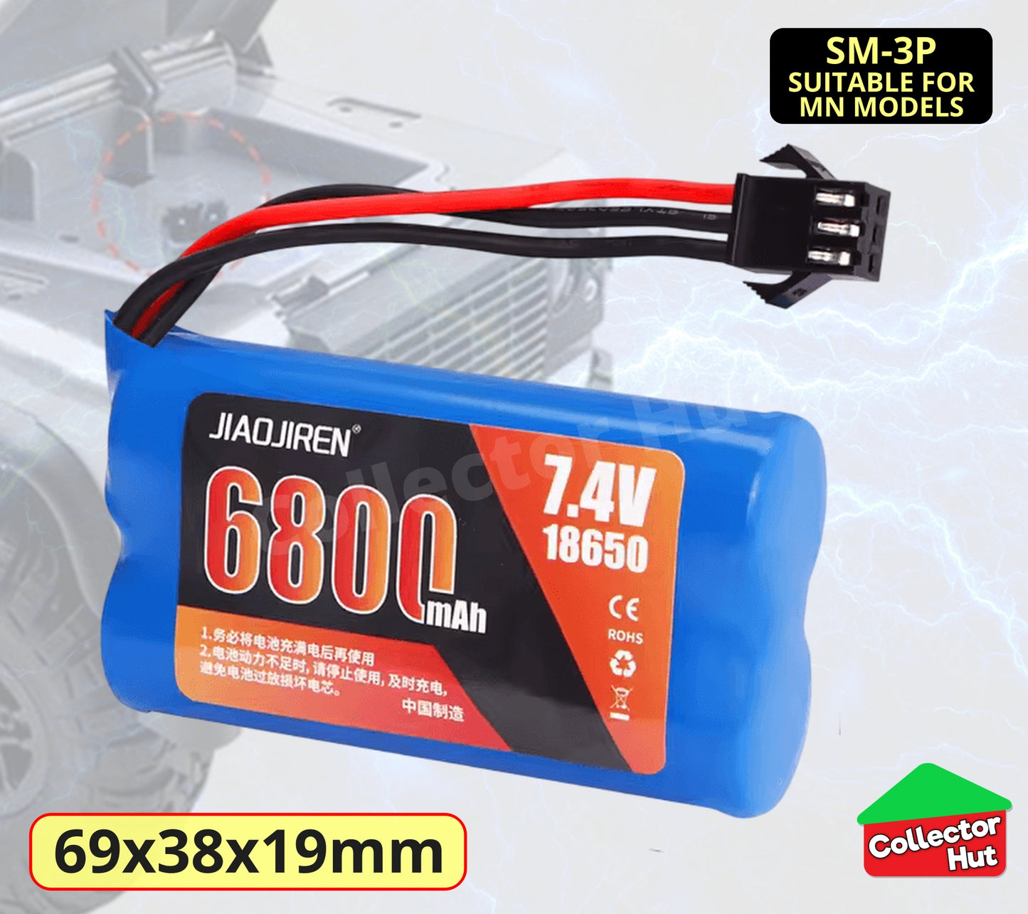 RC 18650 LiPo Battery JST SM Plug USB Chargers 2S 7.4V 3S 11.1V Batteries