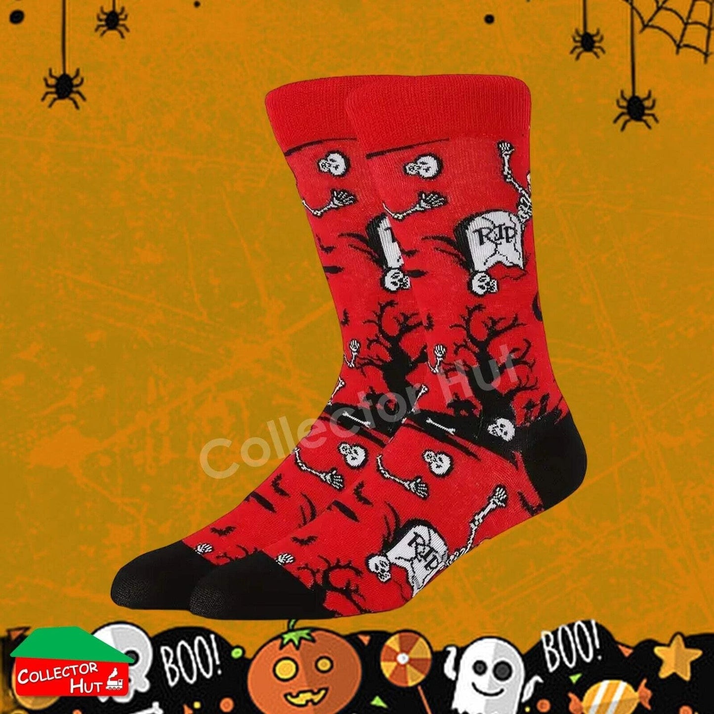Happy Crew Socks Novelty HALLOWEEN Cotton Blend Anti-Odor Unisex CUSTOM Gift Set