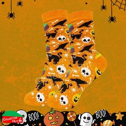 Happy Crew Socks Novelty HALLOWEEN Cotton Blend Anti-Odor Unisex CUSTOM Gift Set