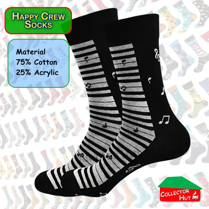 Happy Crew Socks Novelty Breathable Anti-Odour Men's Unisex UK 9-11 EU 43-46