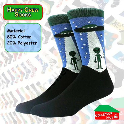 Happy Crew Socks Novelty Breathable Anti-Odour Men's Unisex UK 6-8.5 EU 39-42