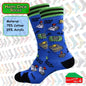 Happy Crew Socks Novelty Breathable Anti-Odour Men's Unisex UK 9-11 EU 43-46