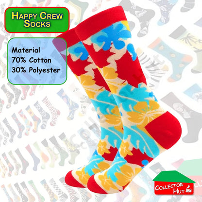 Happy Crew Socks Novelty Breathable Anti-Odour Men's Unisex UK 6-8.5 EU 39-42