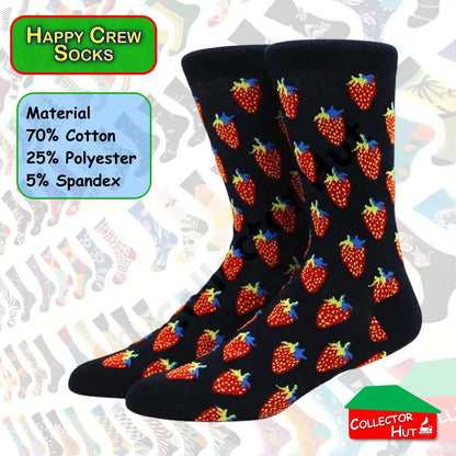 Happy Crew Socks Novelty Breathable Anti-Odour Men's Unisex UK 6-8.5 EU 39-42