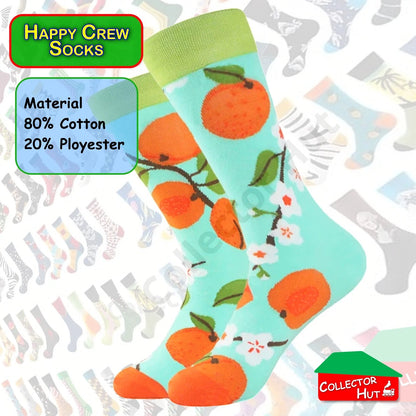 Happy Crew Socks Novelty Breathable Anti-Odour Men's Unisex UK 6-8.5 EU 39-42
