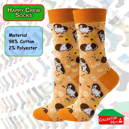 Happy Crew Socks Novelty Breathable Anti-Odour Men's Unisex UK 6-8.5 EU 39-42