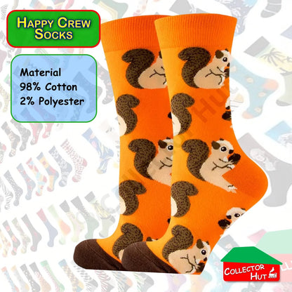 Happy Crew Socks Novelty Breathable Anti-Odour Men's Unisex UK 6-8.5 EU 39-42