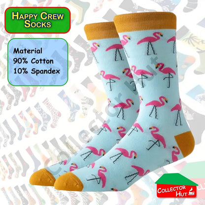 Happy Crew Socks Novelty Breathable Anti-Odour Men's Unisex UK 6-8.5 EU 39-42